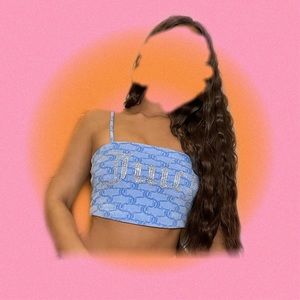 ☁️ RARE ☁️ juicy couture x uo towelling tube top